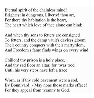 Sonnet on Chillon