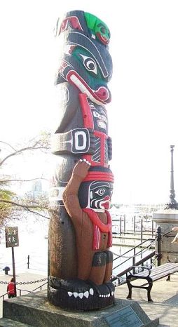 Kwakiutl Bear Pole and Marker