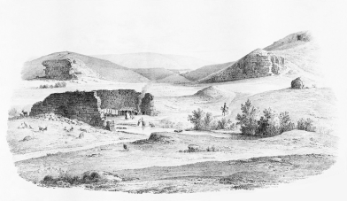 Panathenaic_stadium_1835 ruins in background