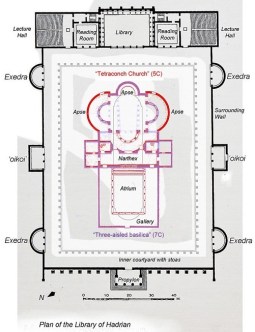 Plan Of Hadrian's Libray