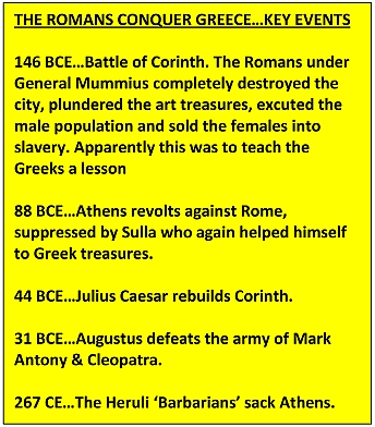 ROMANS CONQUER GREECE