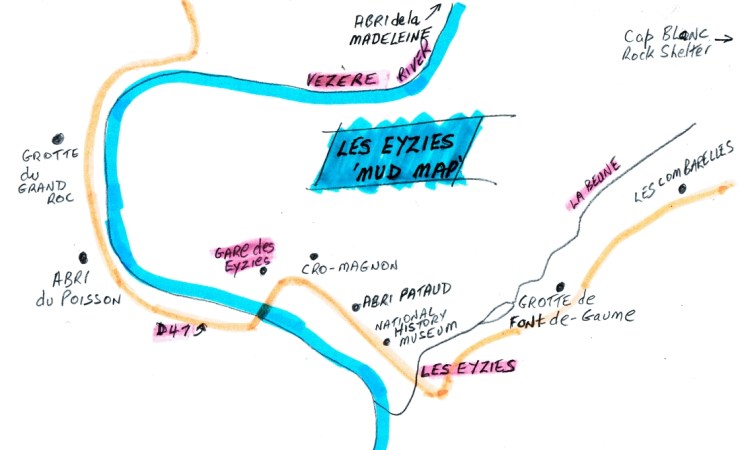 Les Eyzies mud map 2
