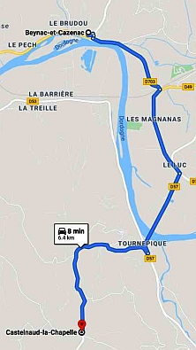 Beynac to Castelnaud