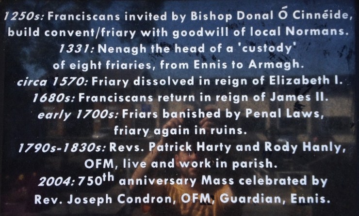 0 Friary plaque Nenagh