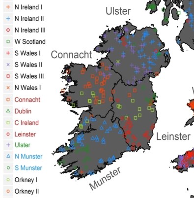 0 IRISH DNA Map