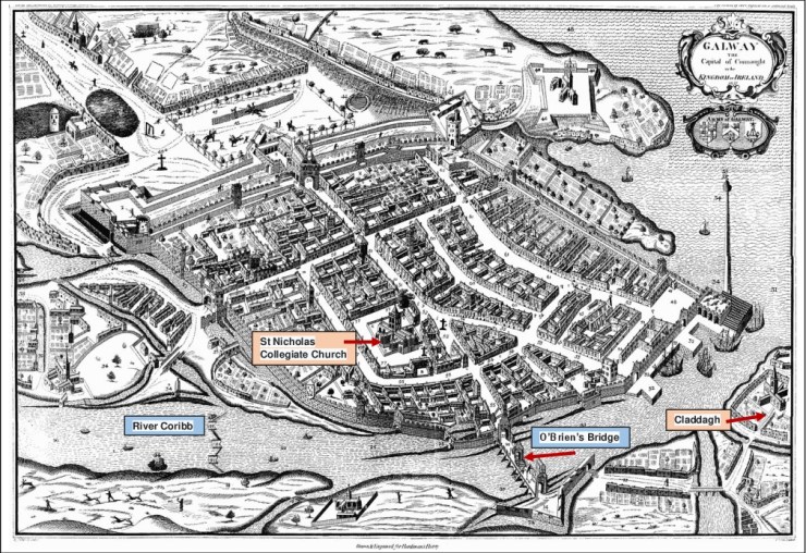 0 annotated map of Galway